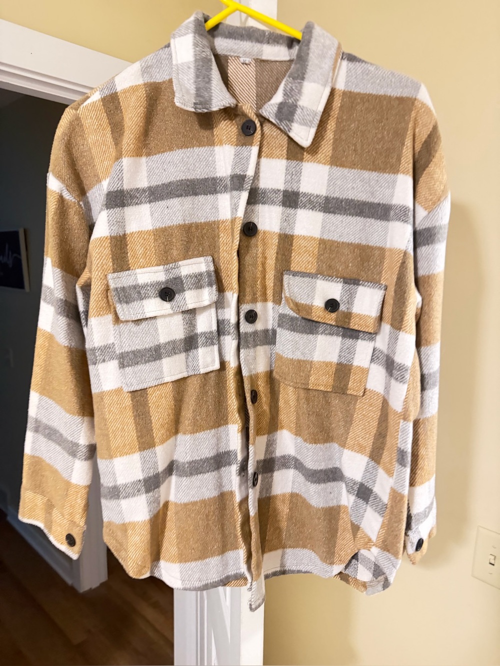 Oversized Plaid Flannel Shacket Sz. Medium